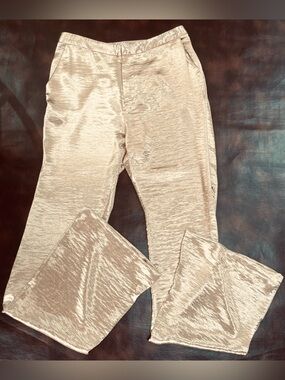 The Jetsetdiaries Mirabella Flare Pants Gold Dust NWT 70’s Disco Gypsy SZ MED